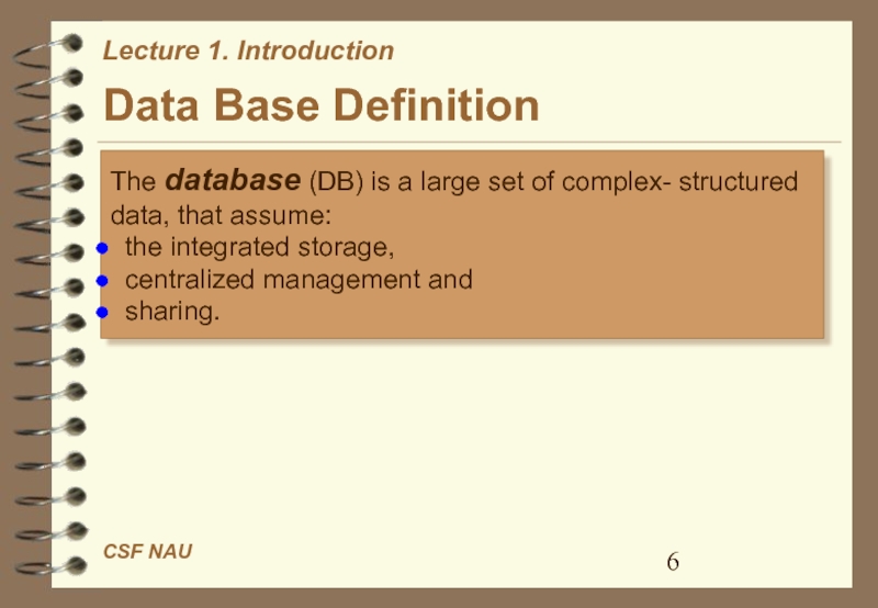 Base data structure.