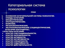 Категориальная система психологии