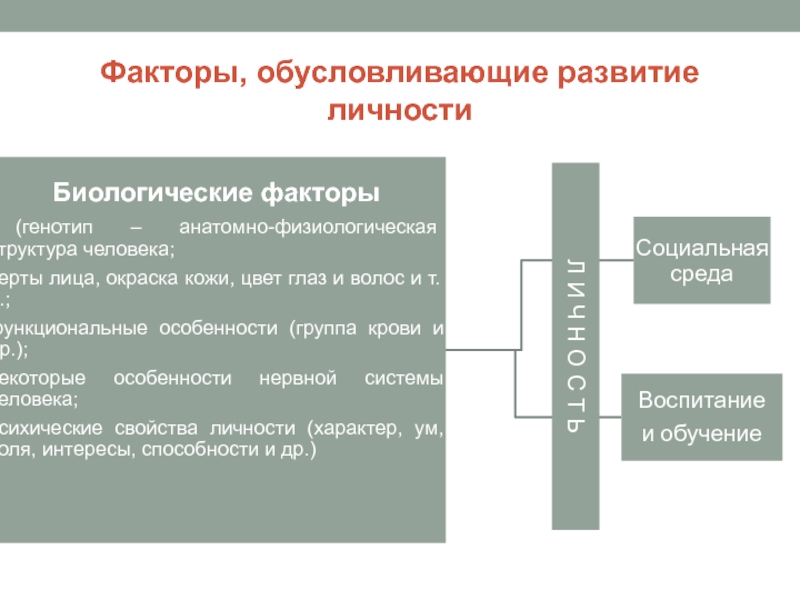 Индивидуальность биологические особенности человека. Обусловленный цвет. Личностные свойства, обусловленные социальными факторами - это:.