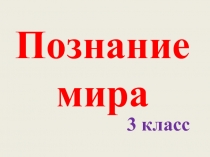 Презентация открытого  урока по познанию мира 