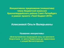 Инициативное предложение (инициатива) члена бюджетной комиссии