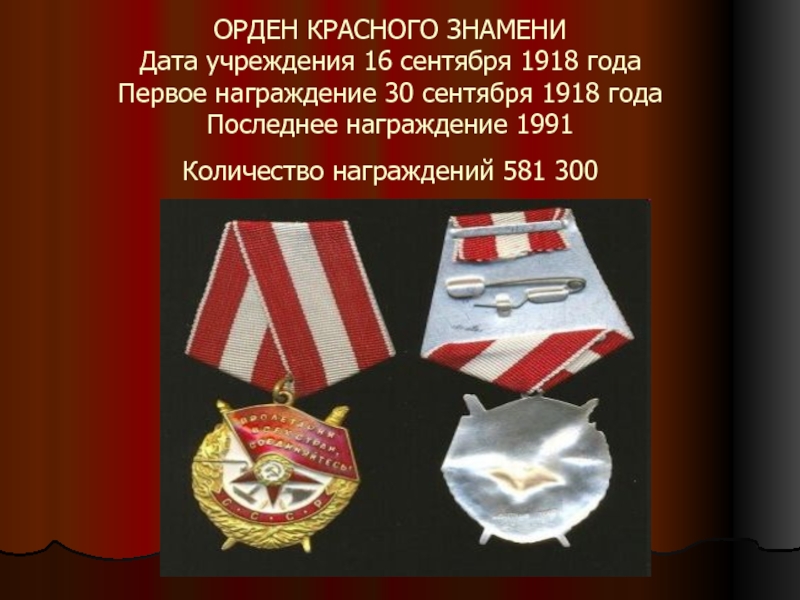 Знамен даты. Орден красного Знамени 1918 года. Орден красного Знамени Дата учреждения. 16 Сентября 1918 орден красного Знамени. Список награжденных орденом красного Знамени по фамилии.