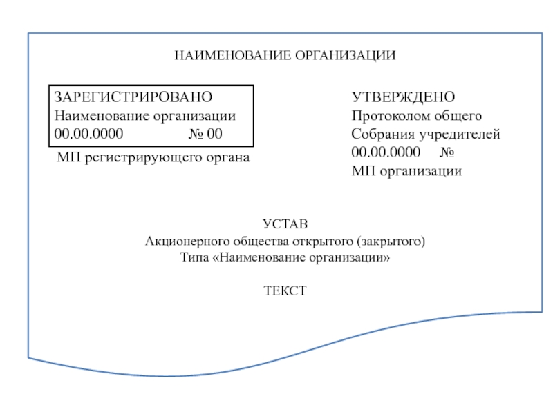 Устав ао образец 2022