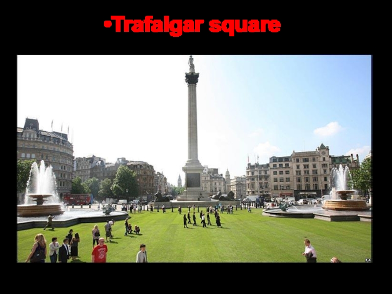 Trafalgar square in london презентация