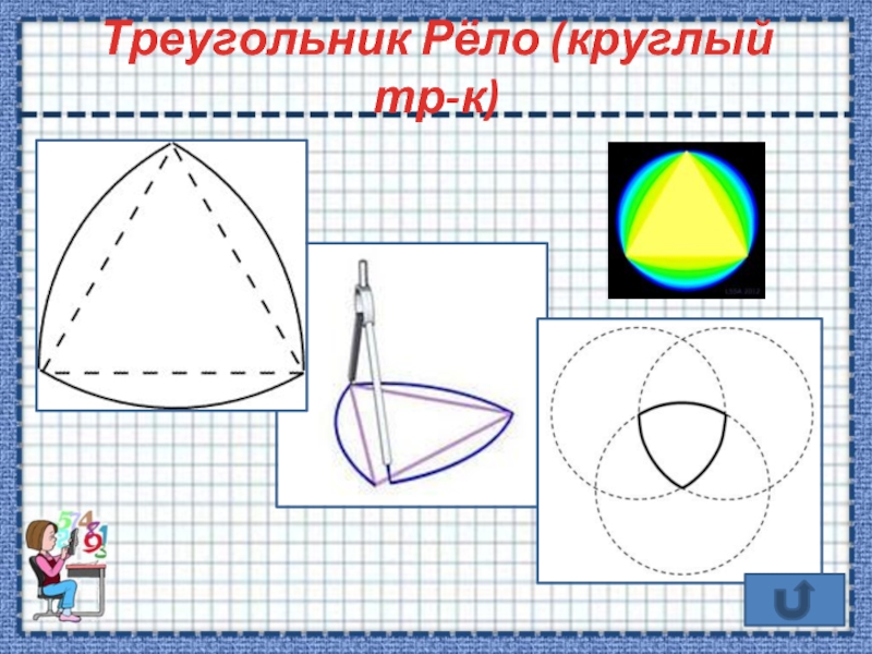 Округло треугольная. Треугольник Франца Рело. Велосипед треугольник Рело. Круглый треугольник Рело. Фигуры постоянной ширины треугольник рёло.