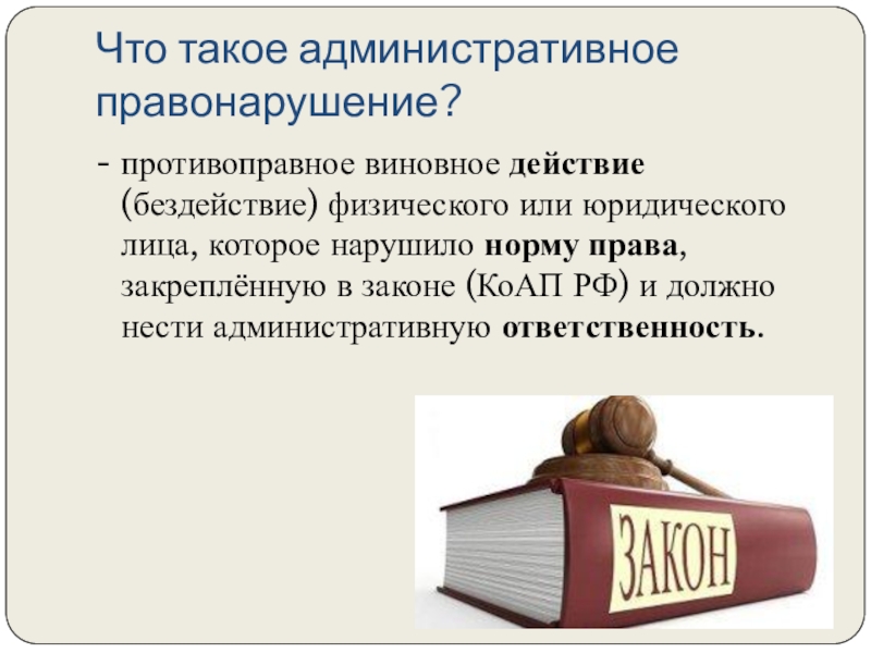 Административные правонарушения презентация 9 класс