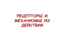 Рецепты и механизмы их действия 