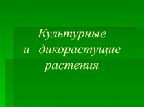 Культурные и дикорастущие растения