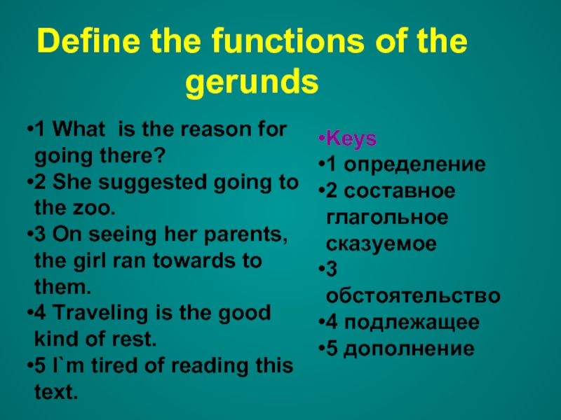 The gerund презентация