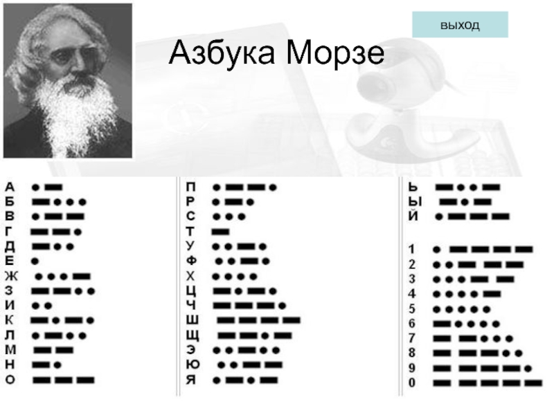 Азбука морзе презентация для детей начальной школы