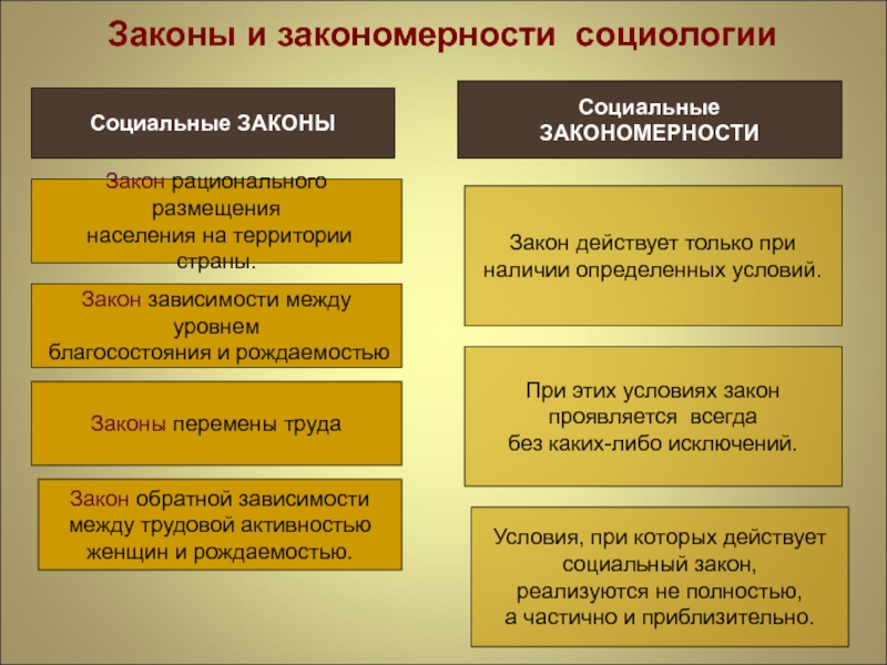 Категории и законы социологии презентация