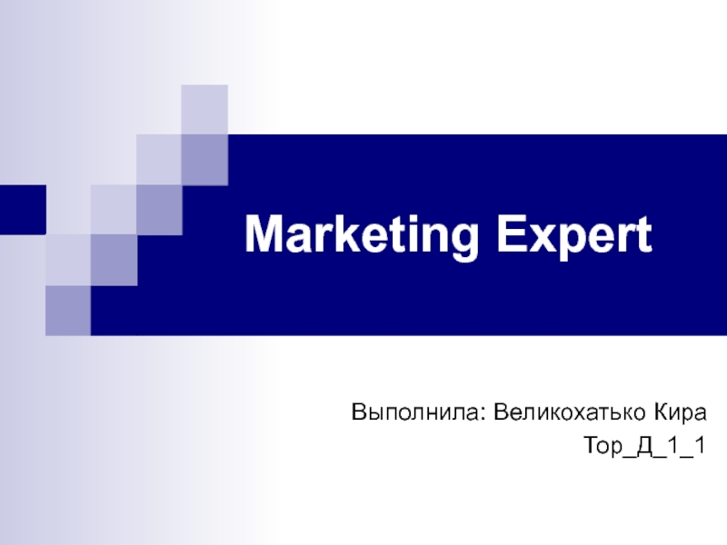 Презентация Marketing Expert