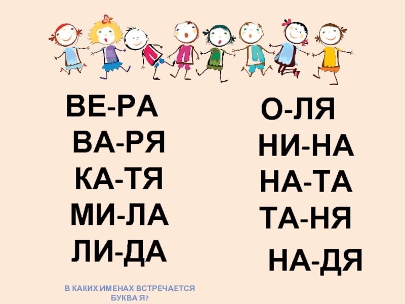 Часто встречающиеся буквы. Имена в которых встречается буква я. Ла ла ла ли ла ли ли. Да дя тя буква. Це ра вэ.