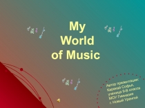 My World of Music