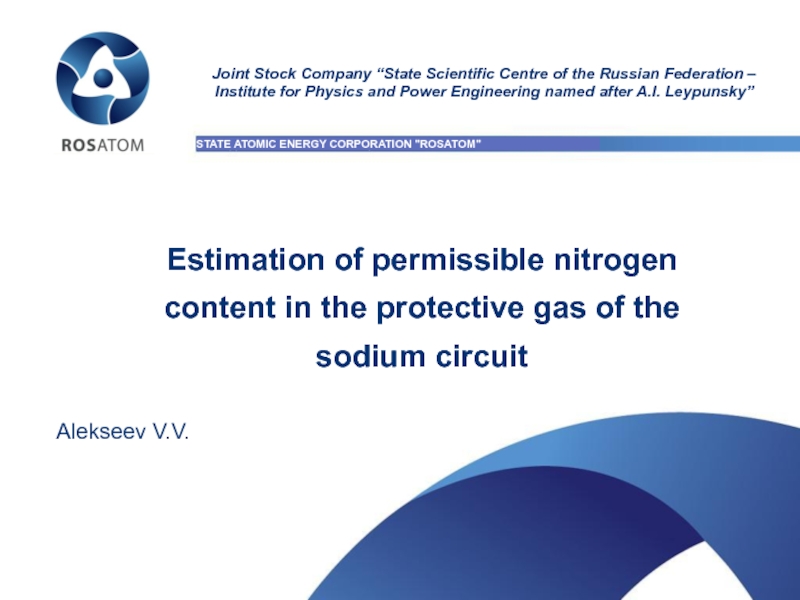 Estimation of permissible nitrogen content in the protective gas of the sodium