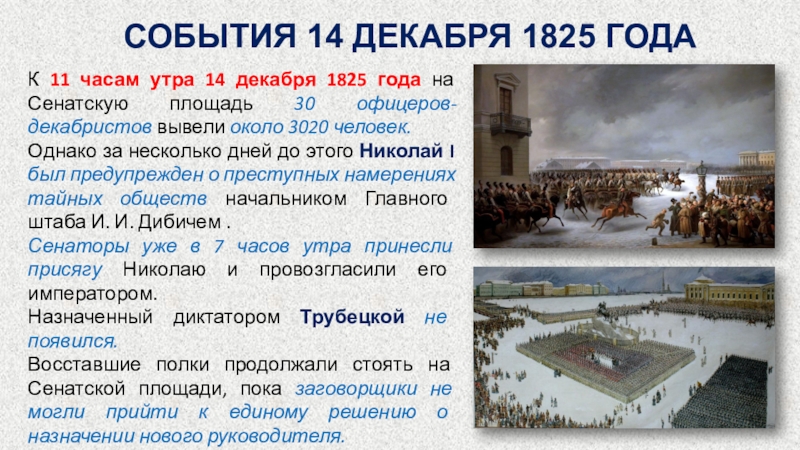 Восстание 14 декабря 1825 года участники