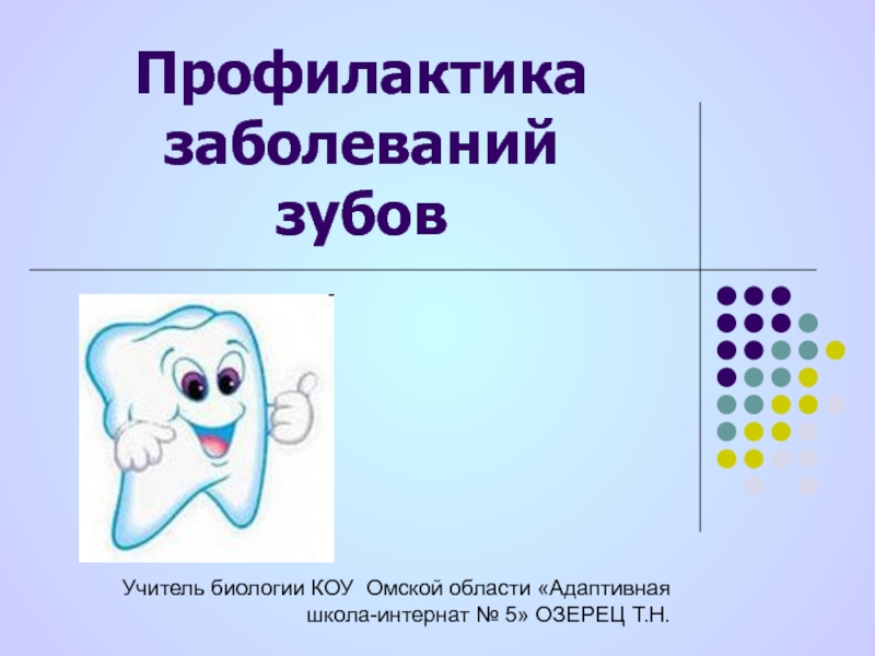 Презентация профилактика заболеваний зубов