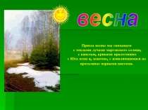 Приход весны мы связываем с теплыми лучами мартовского солнца, с капелью,