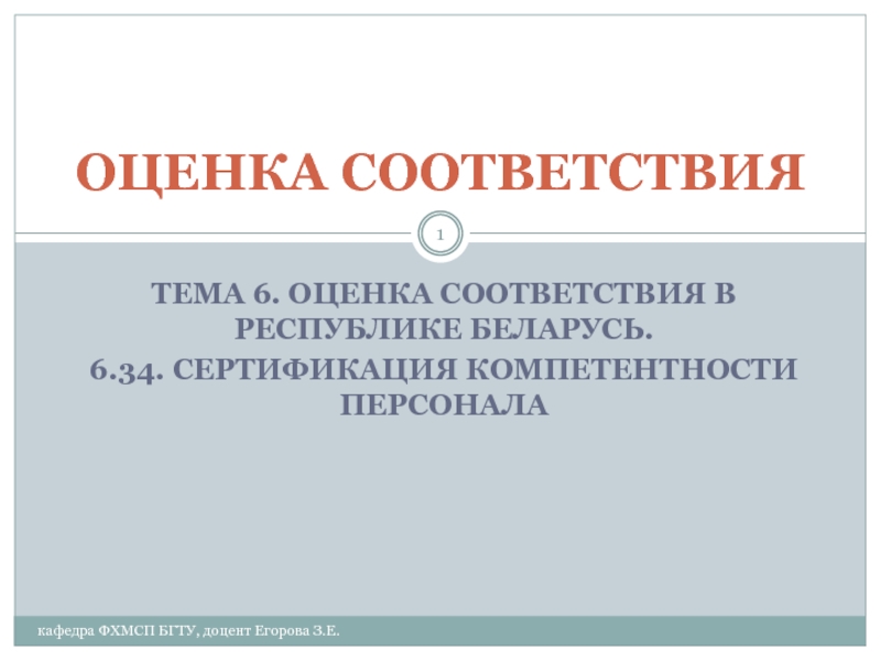 Национальные особенности сертификации профессиональной компетентности персонала в Республике Беларусь