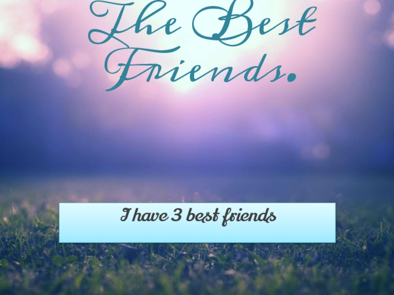 Презентация The Best Friends