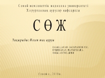 Мамыржан А. несеп тас урология