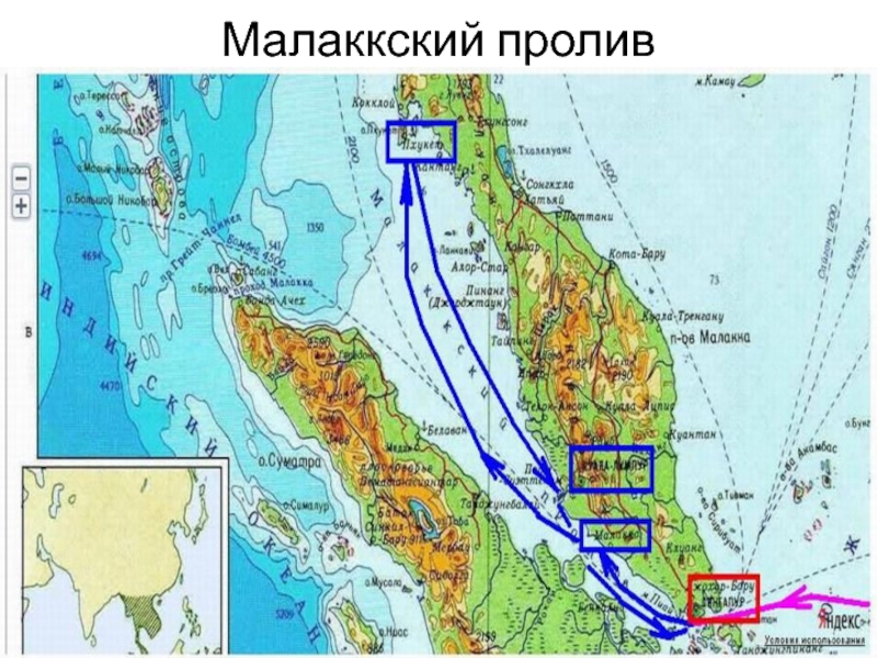 Сангарский пролив карта