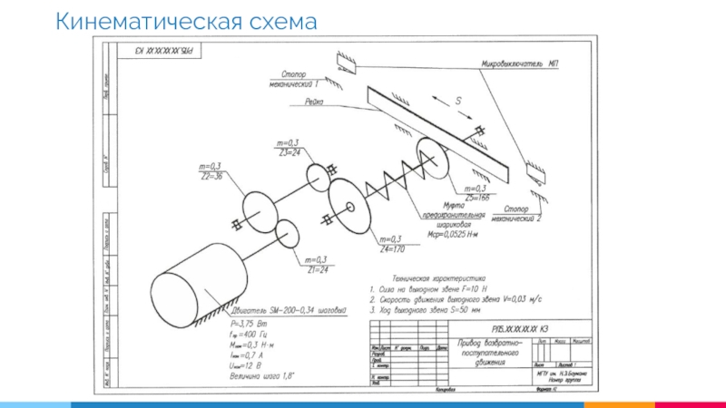 1е365пф30 кинематическая схема