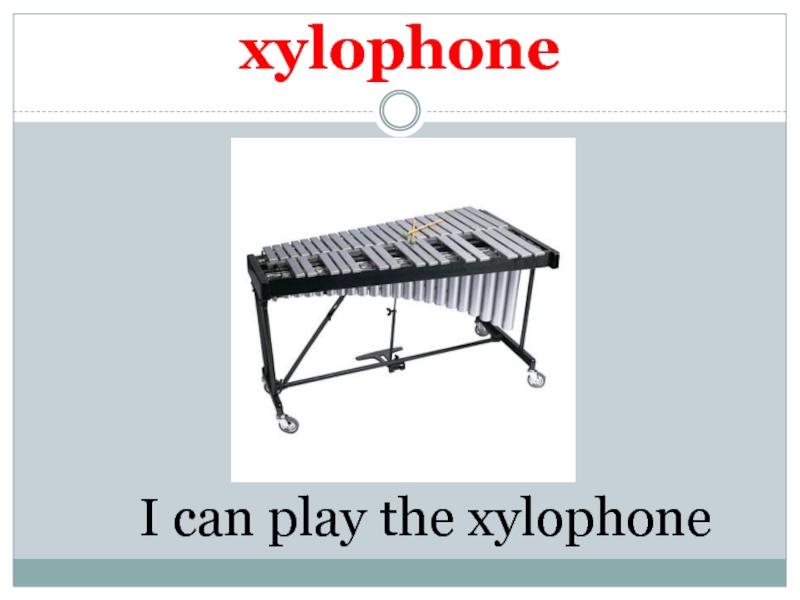 xylophoneI can play the xylophone
