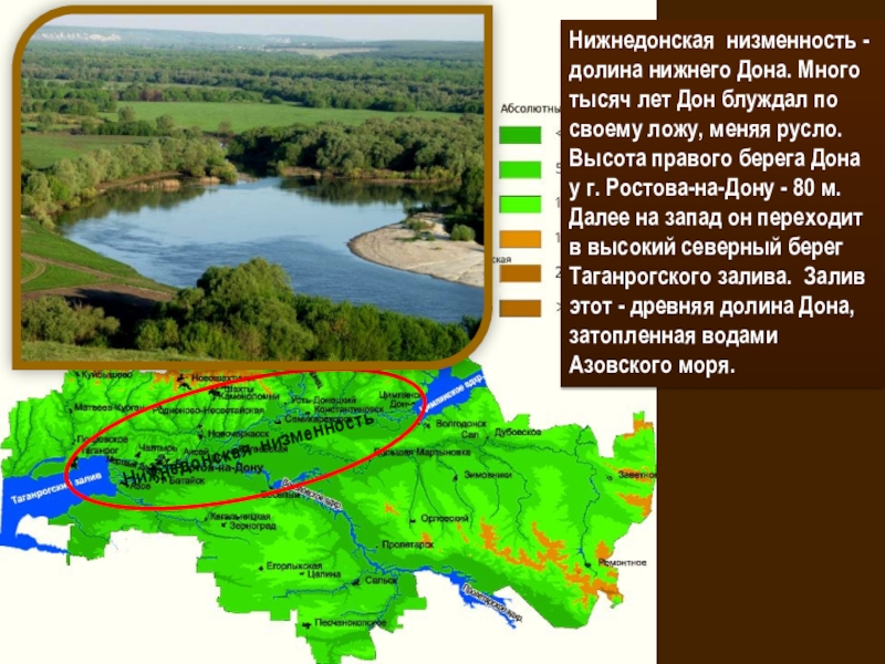 Карта рельефа ростовской области