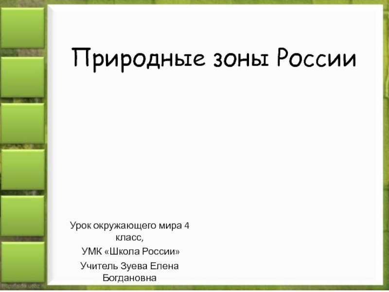 Презентация к уроку окружающего мира Природные зоны России. 4 класс