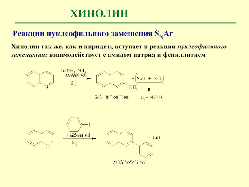 Схема реакции нуклеофильного замещения