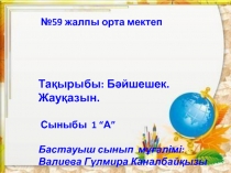 Презантация. Затты? атын білдіретін с?здер. Жау?азын. Б?йшешек.