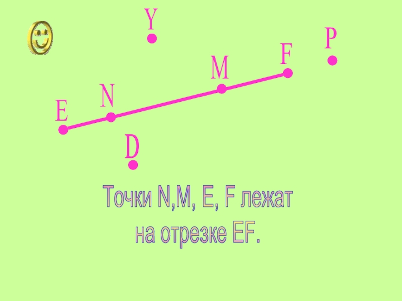 ЕFYPDNMТочки N,M, E, F лежатна отрезке EF.