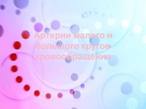 Артерии малого и большого кругов кровообращения