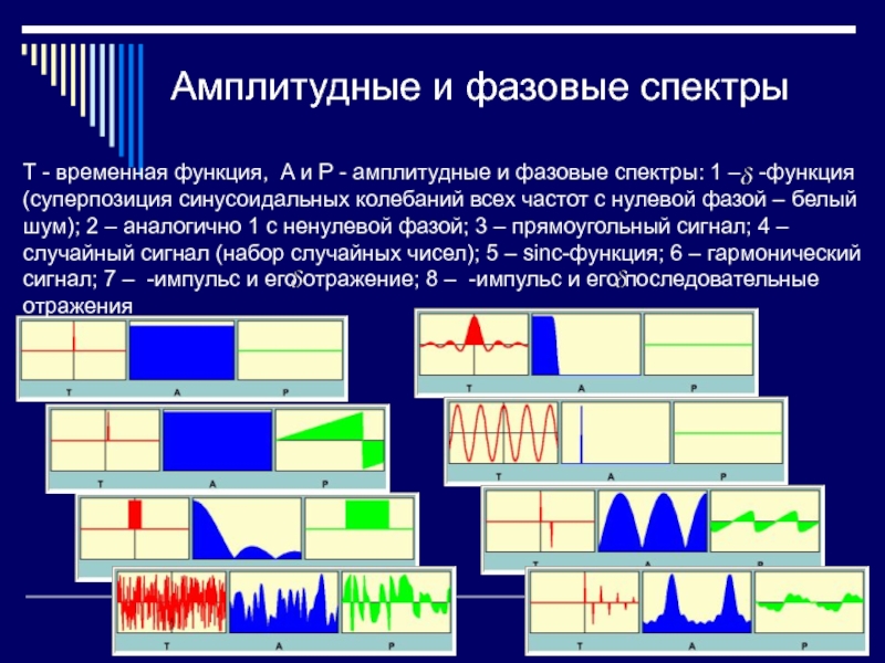 Укажите временную функцию. Амплитудные и фазовые объекты. Временная функция. Фазовые спектры. Амплитудный и фазовый спектр.