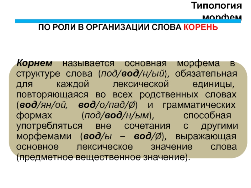 Структура производного слова