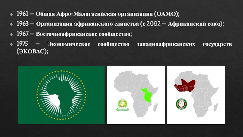 Организация африканского единства презентация