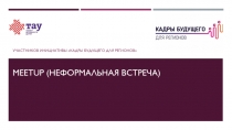 MeetUp (неформальная встреча )