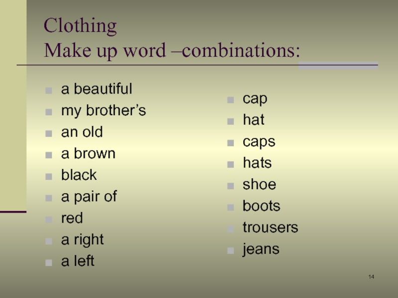 Match english and russian word combinations