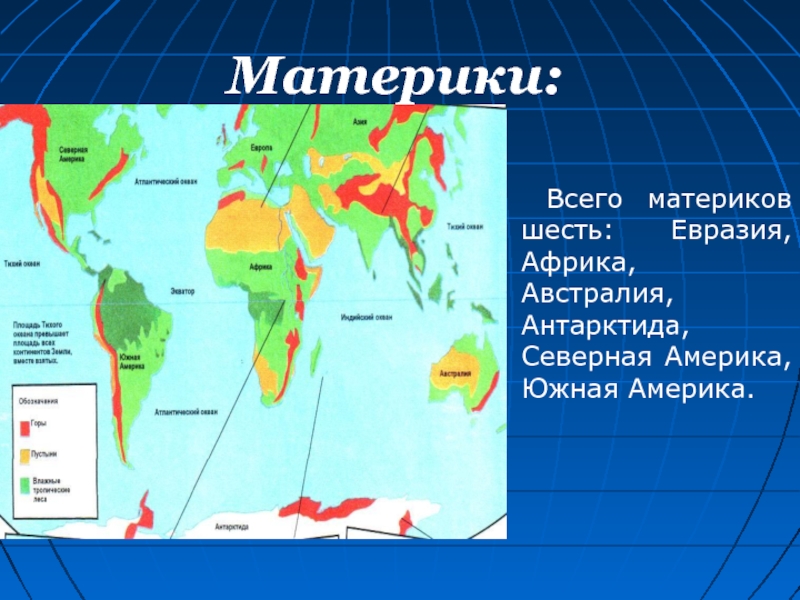 Карта мира евразия африка северная америка южная америка австралия антарктида