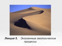 Лекция 5. Экзогенные геологические
процессы