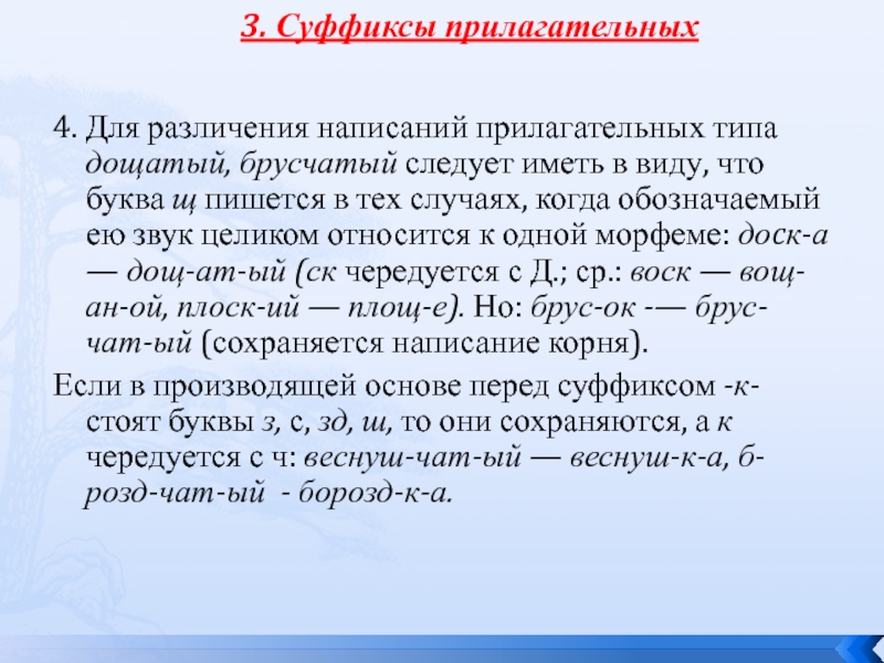 Докажите правильность написания прилагательных