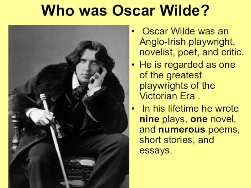 Get acquainted with Oscar Wilde!