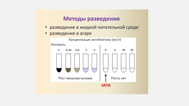 Схема разведение антибиотиков