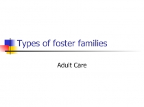 Types of foster families