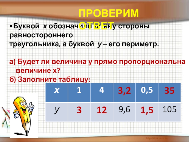 Заполните таблицу если величина y обратно пропорциональна величине x. Прямые пропорциональные величины