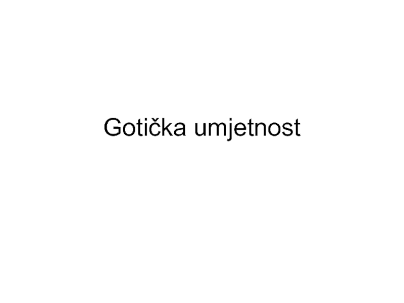 Gotička umjetnost