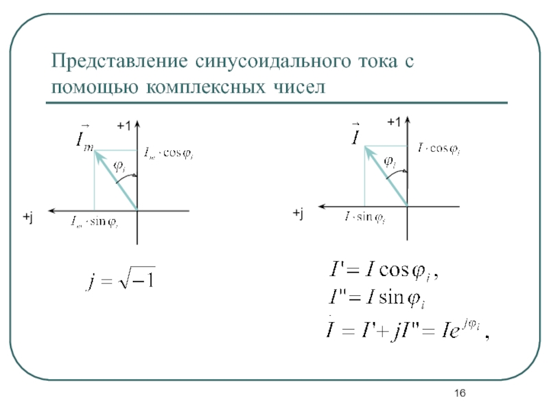 Комплексное изображение. Изображение синусоидальных величин с помощью комплексных чисел. Представление синусоидальных величин комплексными числами. Формы представления синусоидального тока. Комплексное представление синусоидальных электрических величин.