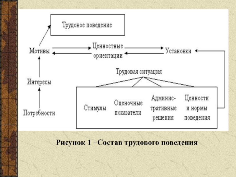 Система ценностей и мотивов поведения. Мотивы трудового поведения. Типы трудового поведения по целям.