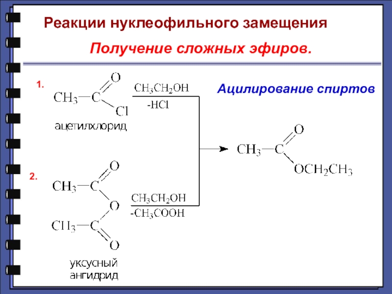 Схема нуклеофильного замещения